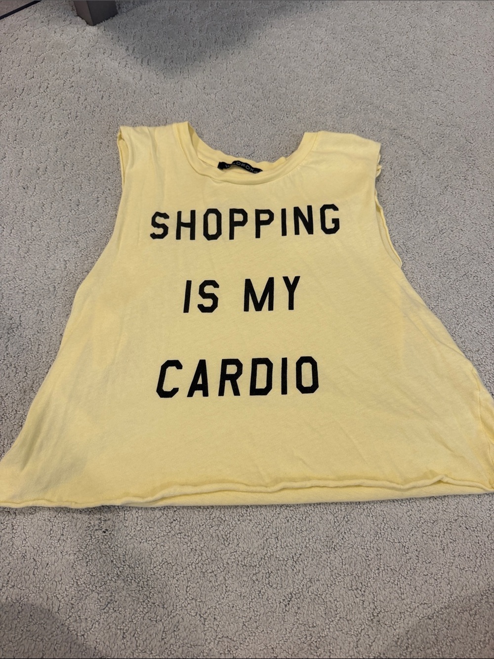 Wildfox Vintage Size XS Yellow Graphic Muscle Tank Top - SHOPPING IS MY CARDIO